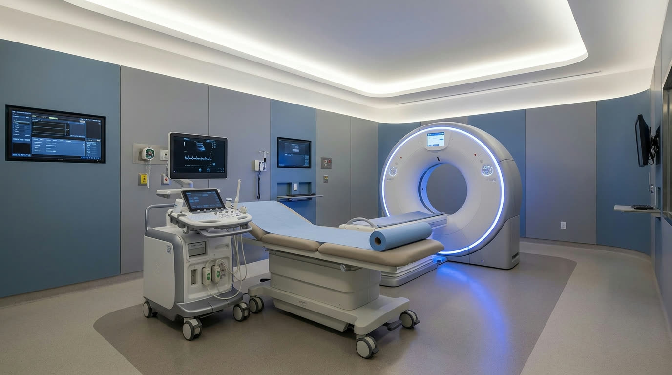 Couloir et accueil d'un site Radiologie Corse en Haute-Corse